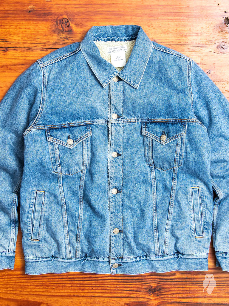 Sherpa Denim Jacket in Washed Indigo – Blue Owl Workshop