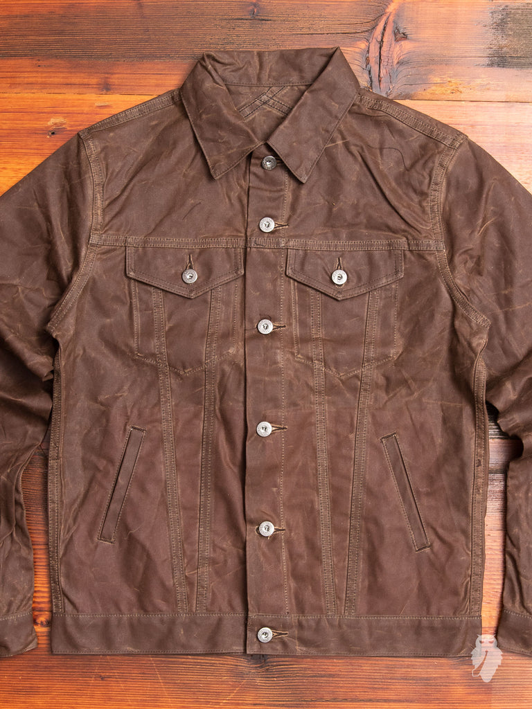 waxed canvas trucker jacket