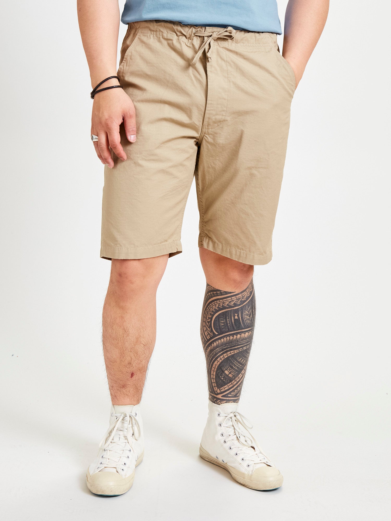 New Yorker Shorts in Beige Ripstop