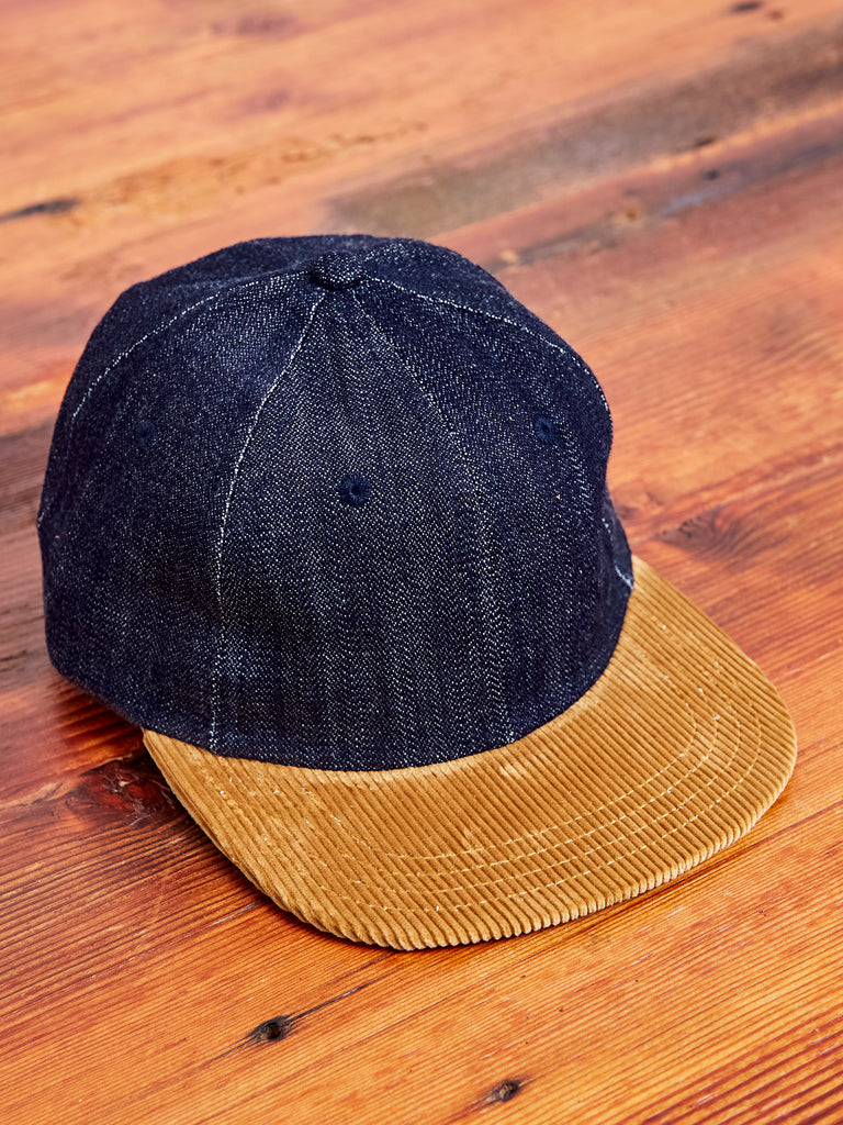 Baseball Hat in Indigo Denim Fawn Corduroy – Blue Owl Workshop