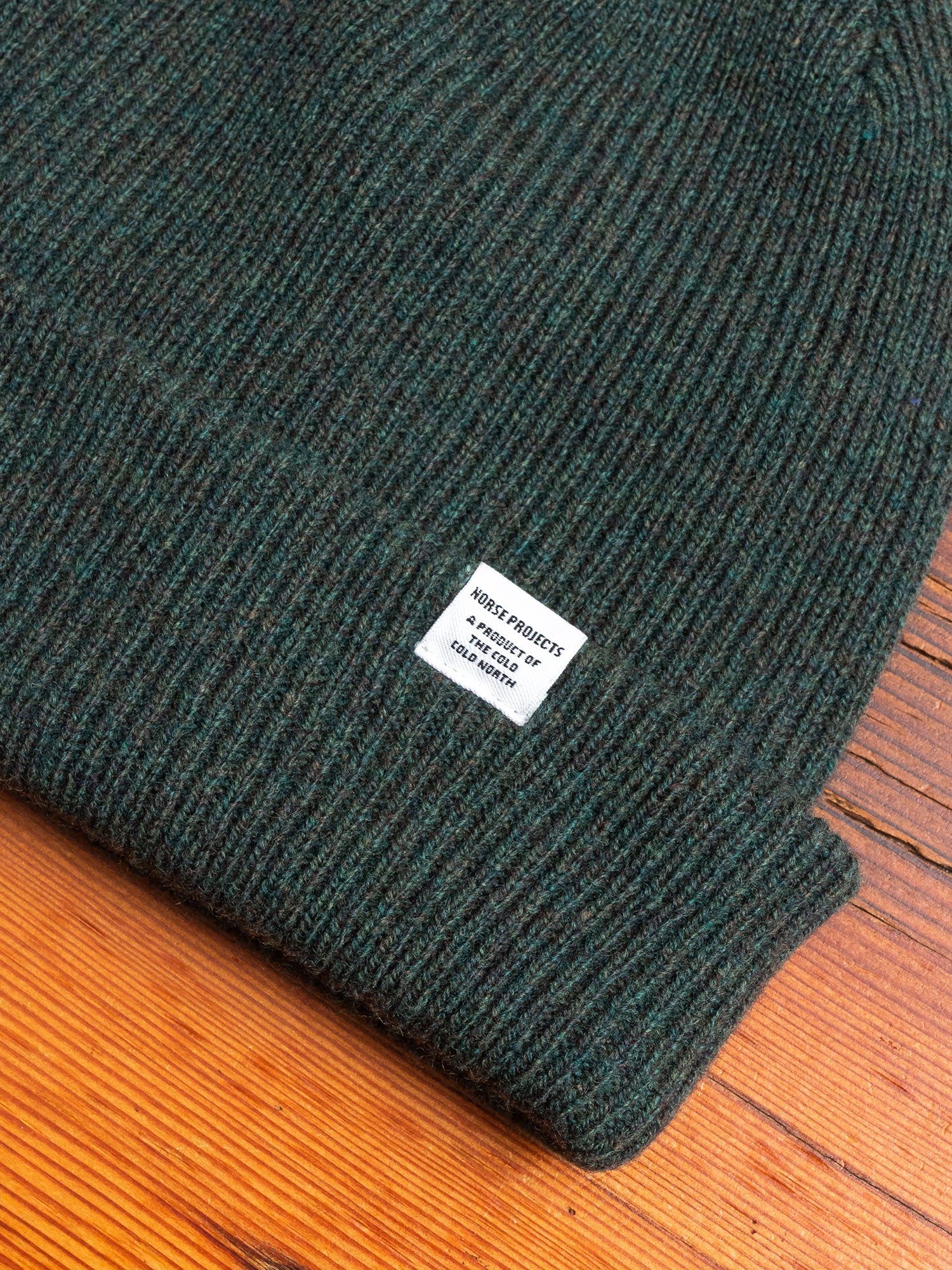 Lambswool Beanie in Forest Green