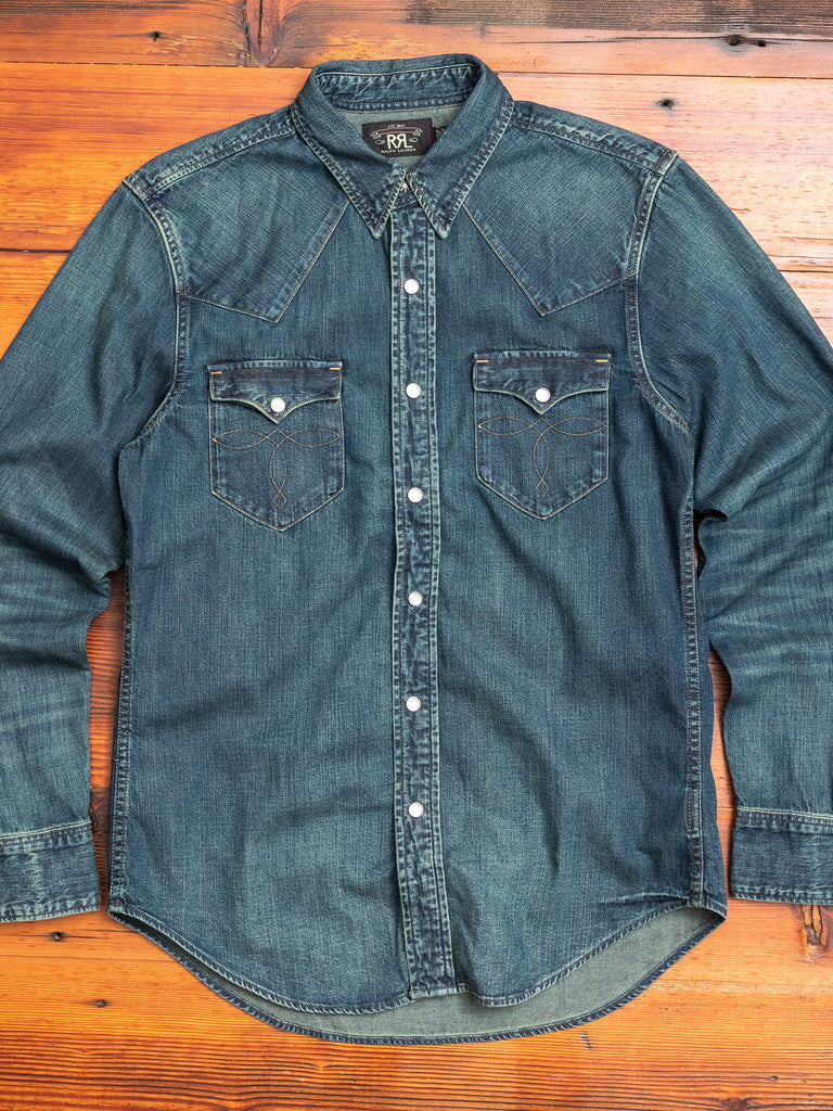 dark blue western shirt