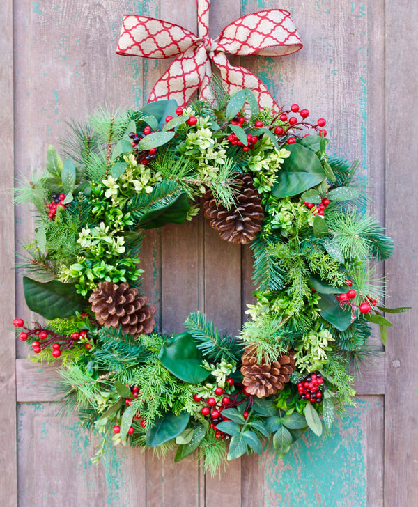 Evergreen Christmas Wreath - Ever Blooming Originals