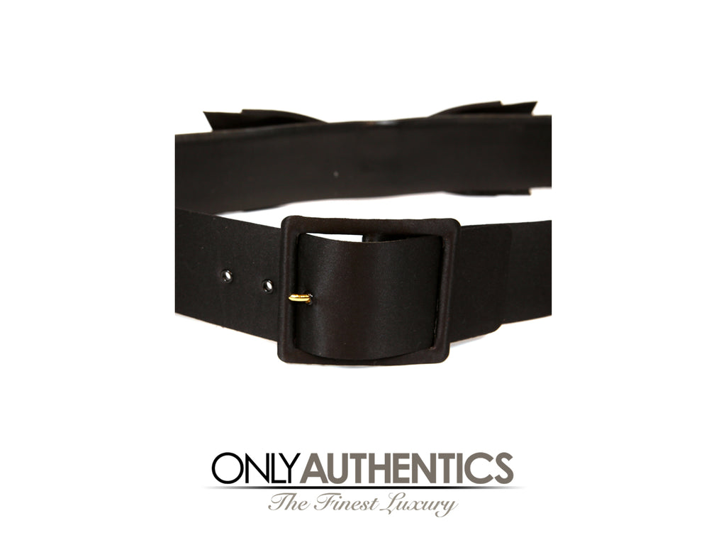 black satin belt