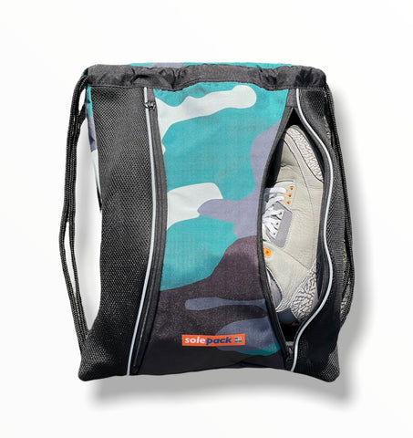 camo sneaker bag