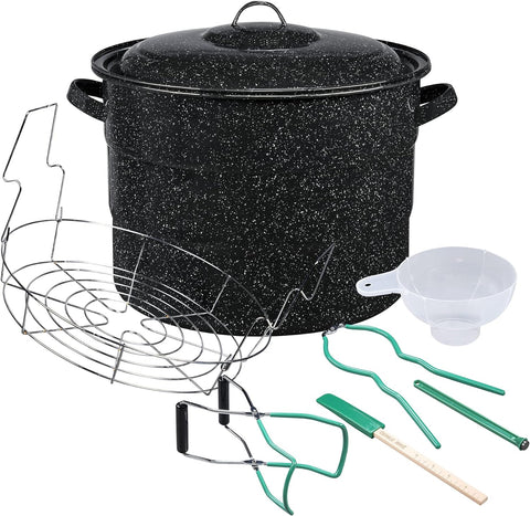 Canning pot with rack and tools