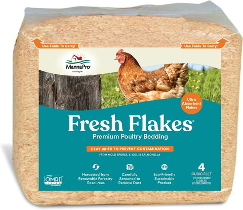 Large block of pine shavings packaged in plastic