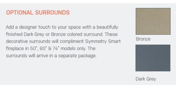 Amantii Symmetry Smart 100" Linear Electric Fireplace Surround Option
