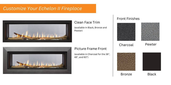 Trim Options for The Majestic Echelon II 48" Linear Direct Vent Gas Fireplace