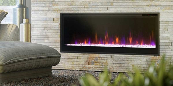 Dimplex Multi-Fire SL Slim 50 Built-in Linear Electric Fireplace Living Room Clear Glass Embers