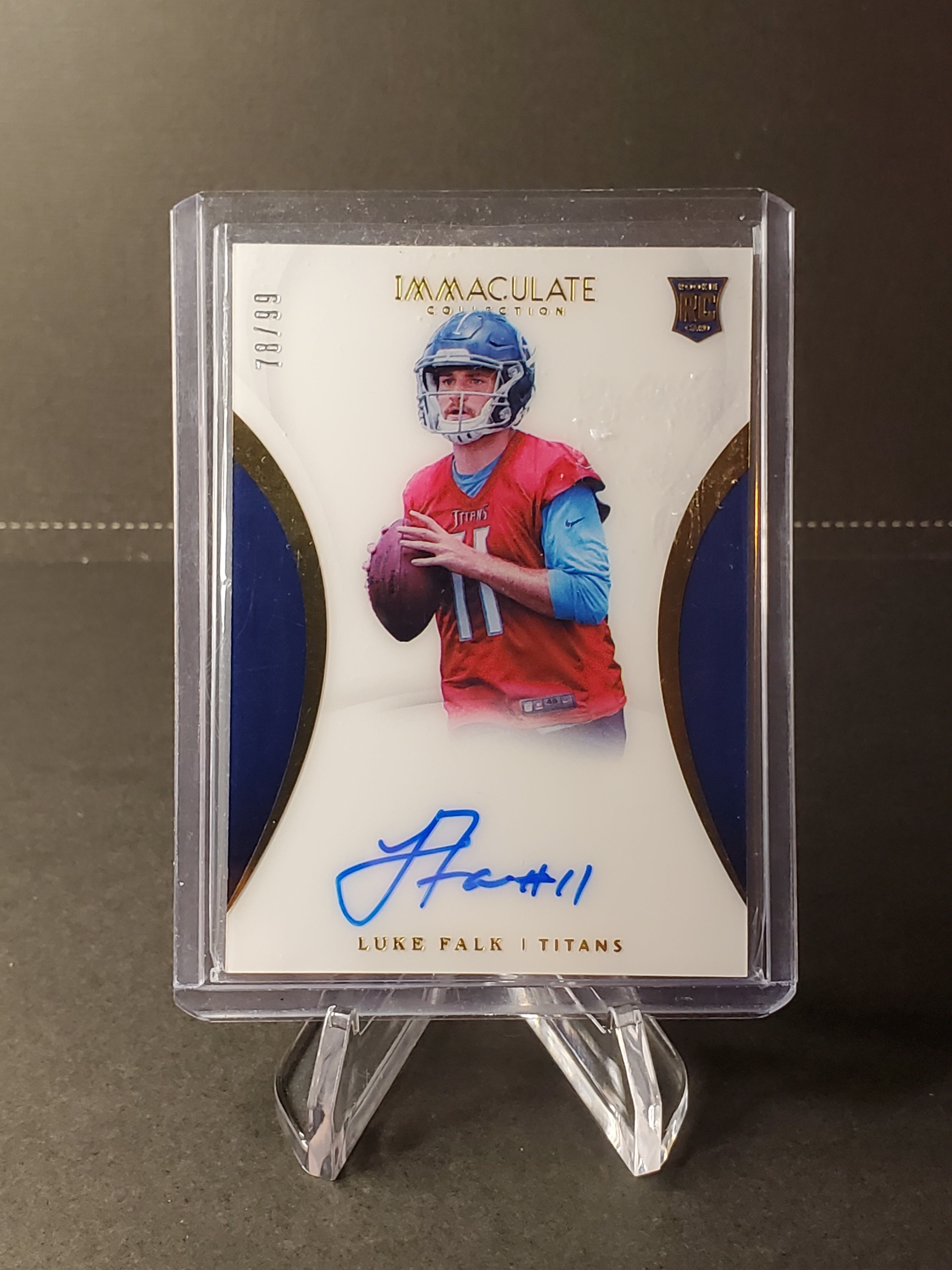 Luke Falk 2018 Panini Immaculate RC AUTO /99 #154