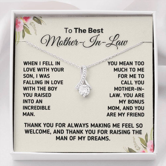 To The Best Mother In Law - Bonus Mom Necklace