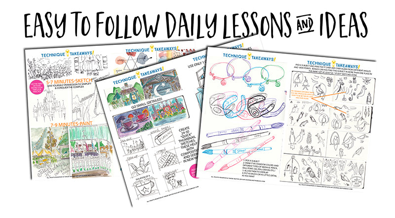 Art Journaling the Magic Sketch Class Disney World Tangie