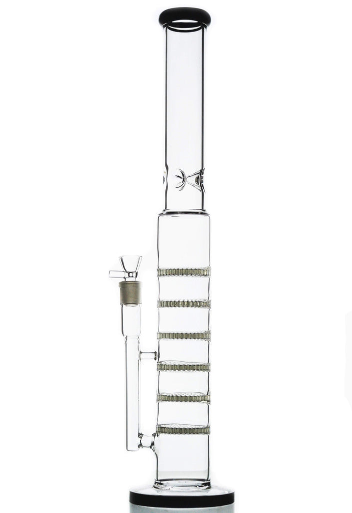 Quintuple Honeycomb Perc Straight Tube Bong Toker Supply Head Shop 