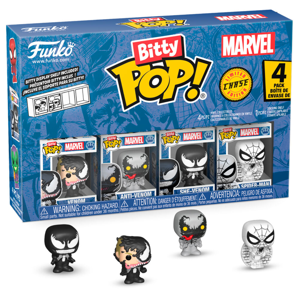 Isola dei Collezionisti - Blister 4 Figures Bitty Pop Marvel Spider - Man Venom - 1