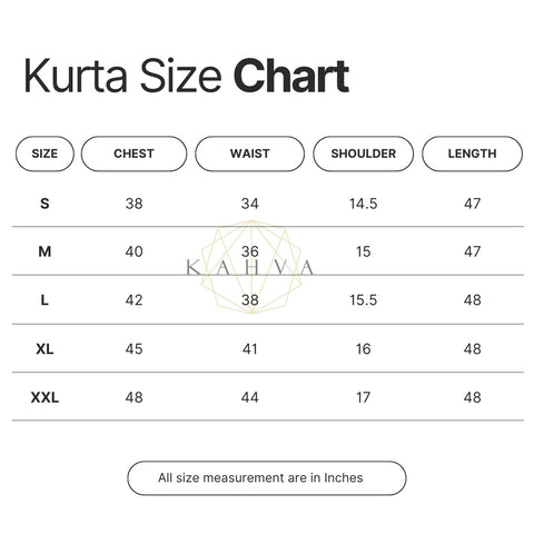 Kurta Size Chart