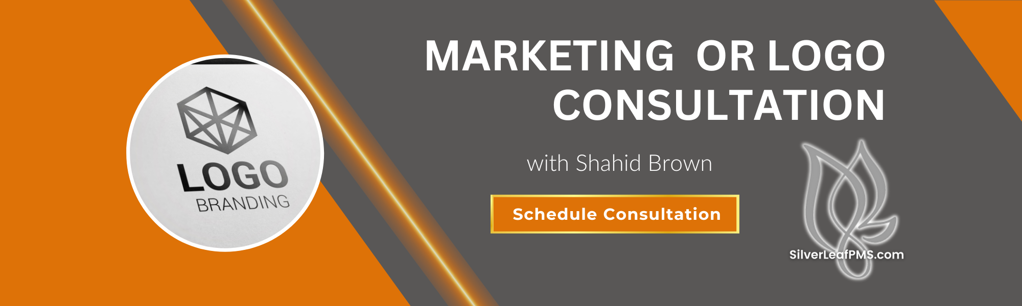 Marketing or logo consultation with Shahid Brown at SilverLeaf PMS