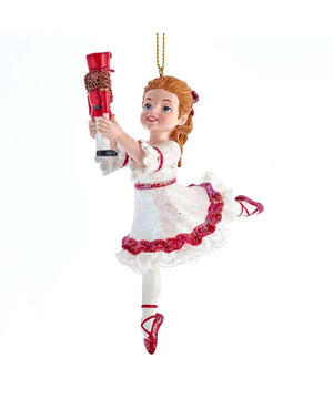 Nutcracker Suite Children's Clara With Nutcracker Ornament - Nelson Enterprises - Clara Nutcracker Ornament
