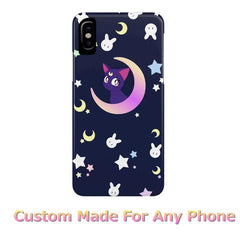 Sailor Moon Chibi Saturn Quicksand Liquid Glitter Phone Case