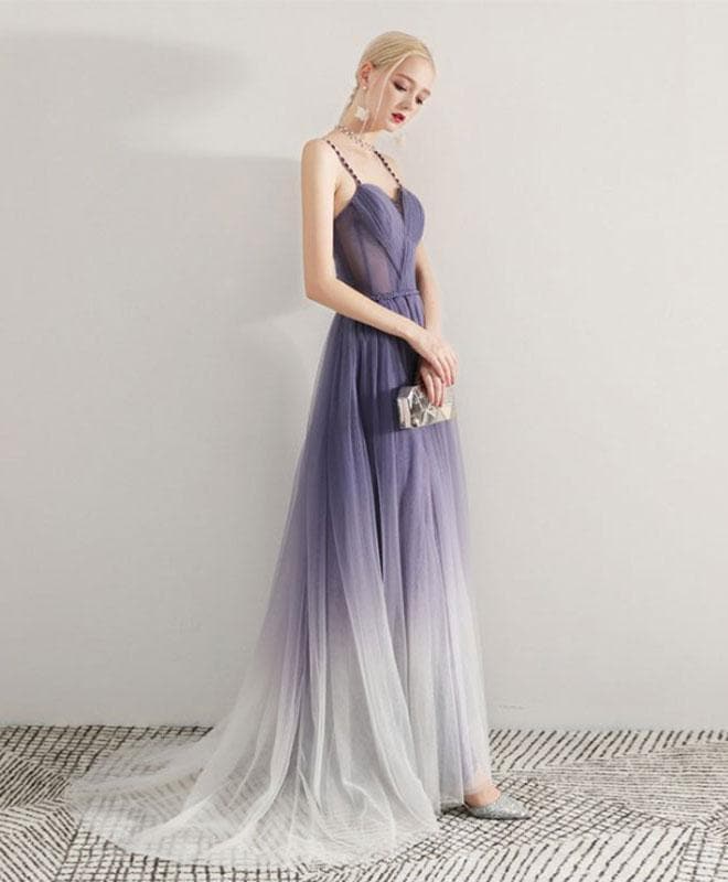 simple purple gown