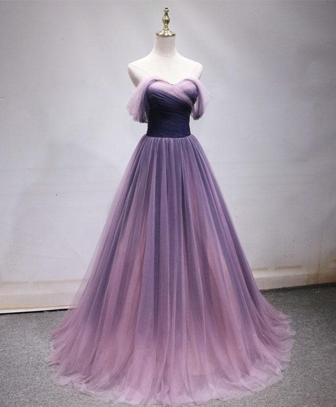 violet long dress