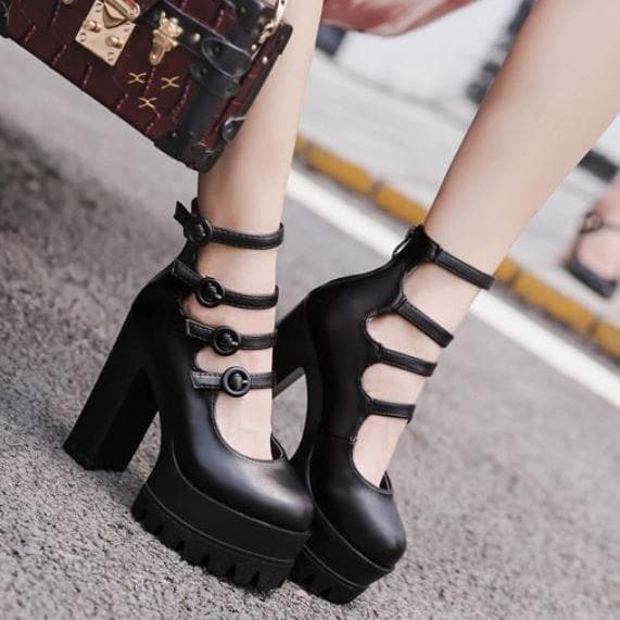 gothic heels shoes