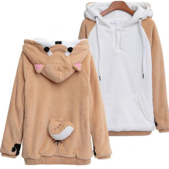 plush hoodie sweater