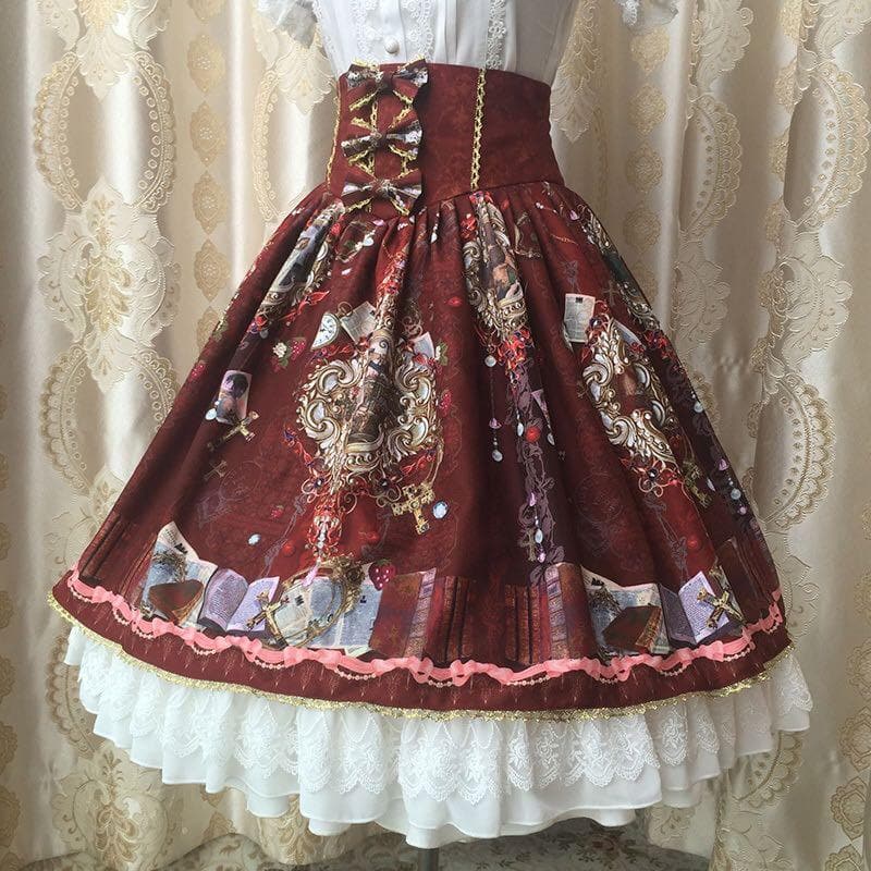 red lolita skirt