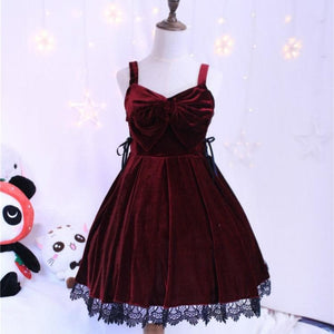 red and black lolita dress