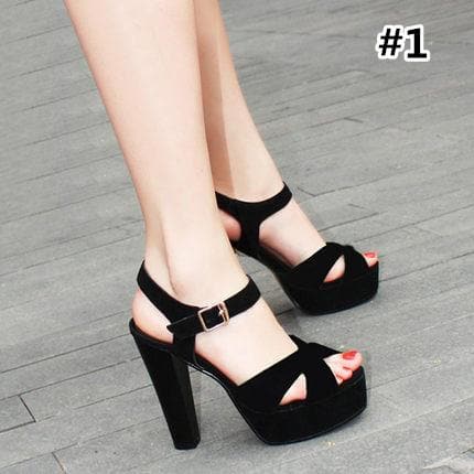 elegant black sandals