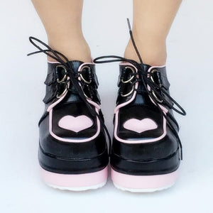 heart platform shoes