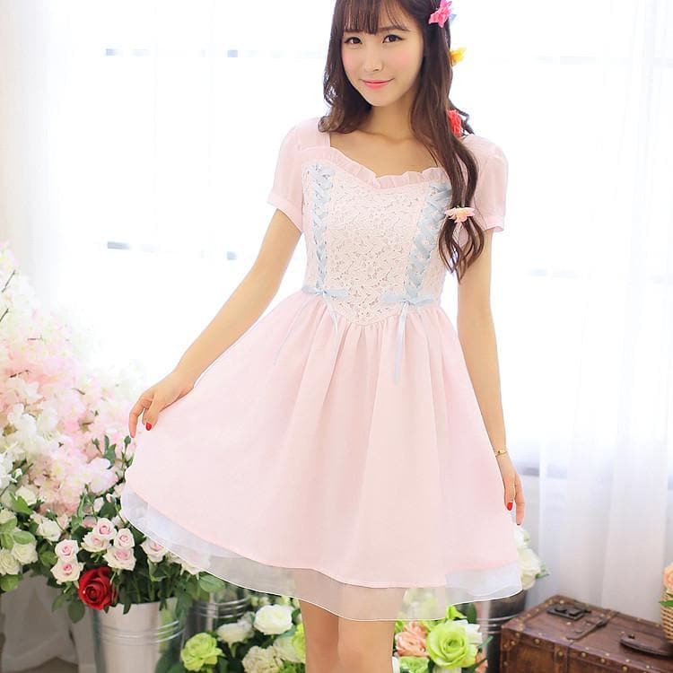 White/Pink Snow White Sweet Princess Dress SP152918