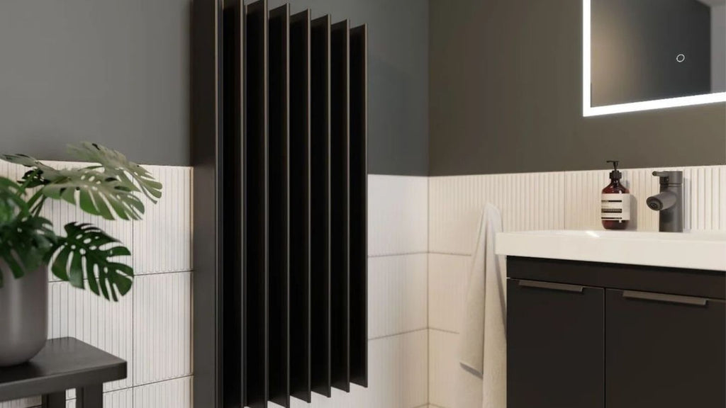 Double gordon vertical heated towel warmer