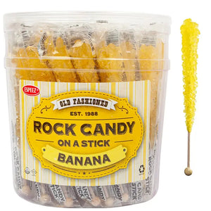 Rock Candy Sticks Banana - Teddy's Candy Bar & More