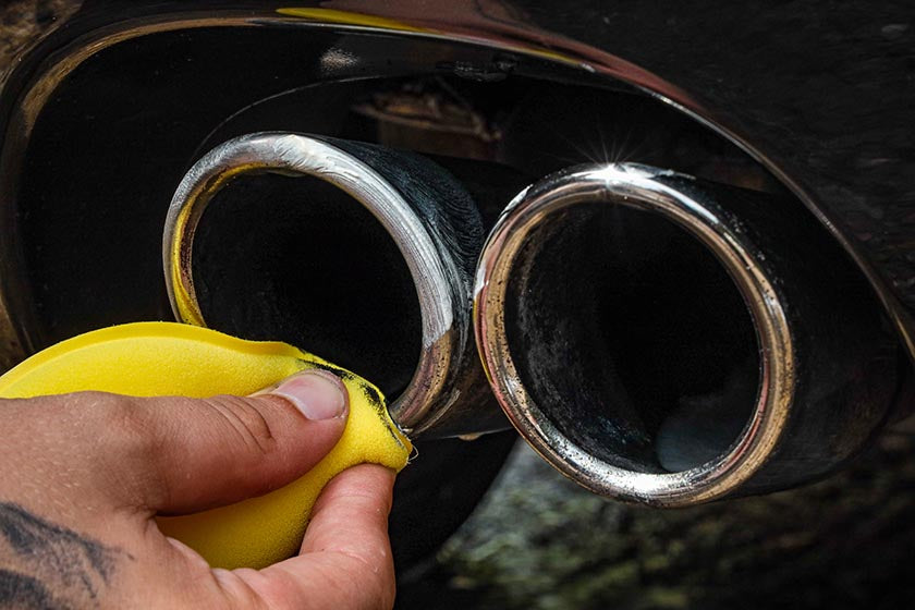 How much do you charge to polish exhaust tips and wheels?