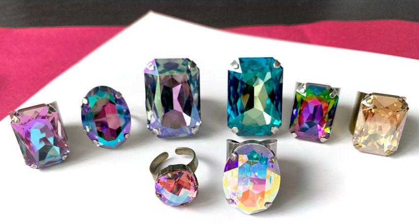 Shy Siren jewelry rings featuring Swarovski Crystal