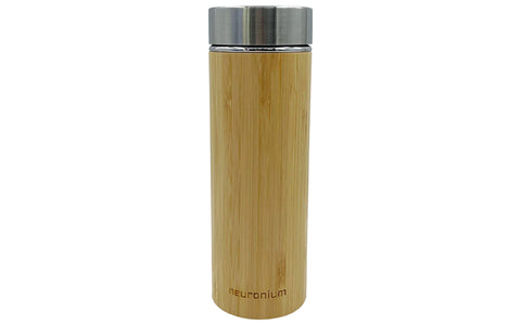 ECO-FRIENDLY BAMBOO BOTTLE TRIPLE WALL VACUUM INSULATED BOTTLE 15OZ