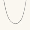 3.7mm Round Box Chain Necklace, handcrafted in sterling silver, featuring a simple yet elegant design perfect for everyday wear.