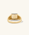 Square Signet Ring with a bold square-cut black stone set in gold, perfect for a statement piece in your ring collection.