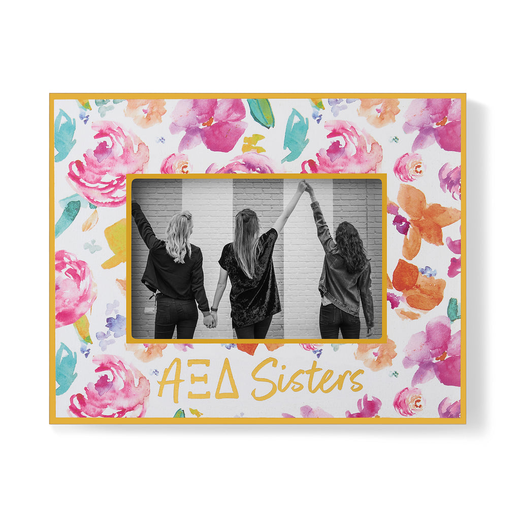 Alpha Xi Delta Picture Frame – Wooden Picture Frame for 4" X 6" Pictures