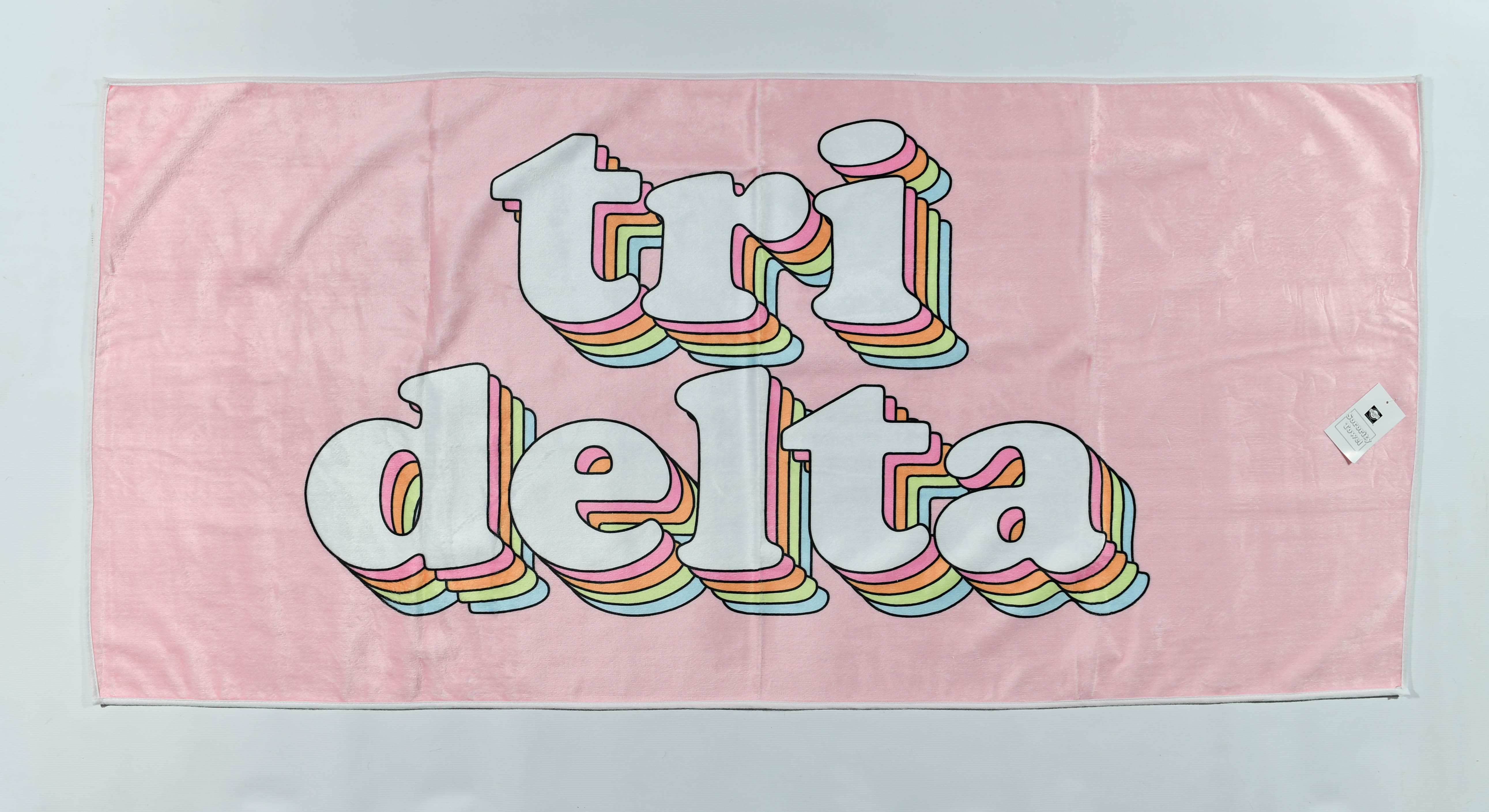 Delta Delta Delta Plush Retro Beach Towel Sororityshop