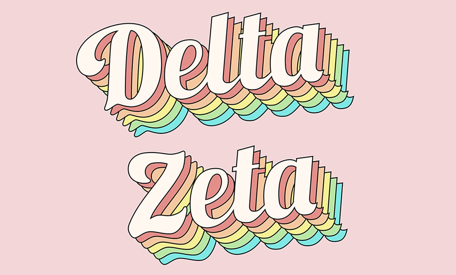 Delta Zeta Retro Flag – SororityShop