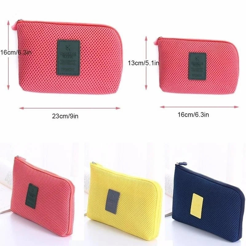 Portable Kit Case Sponge Bag Storage Bag Digital Gadget Devices USB Cable Earphone Pen Bag Travel Storage Bag for Digital Data Design & Casa