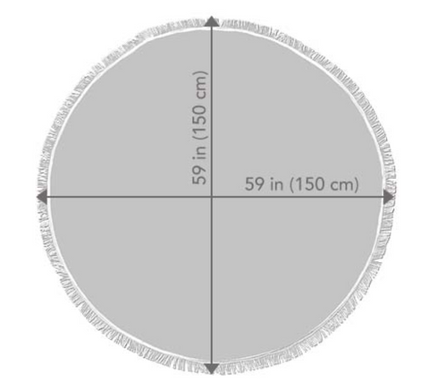 The Geo Kid's dimensions for beach blanket