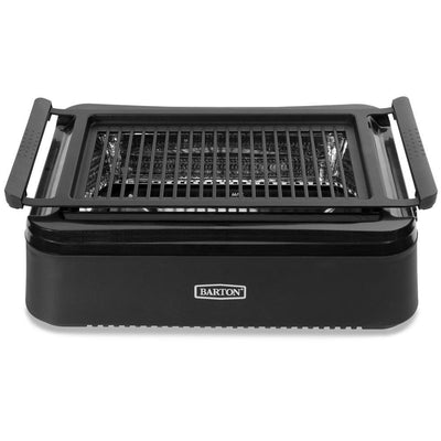 Sizzling Sausage 3-in-1 Black Indoor Electric Grill with Removable Plates 