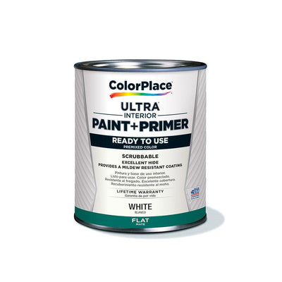 ColorPlace Ready to Use Interior Paint, Onyx Black, 1 Gallon, Flat 