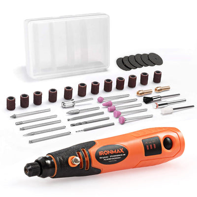 Hyper Tough 8V MAX Cordless Rotary Tool, Non Removable 1.5 Ah Battery with  Charger, 40 Piece Accessory Kit & Plastic Storage Case