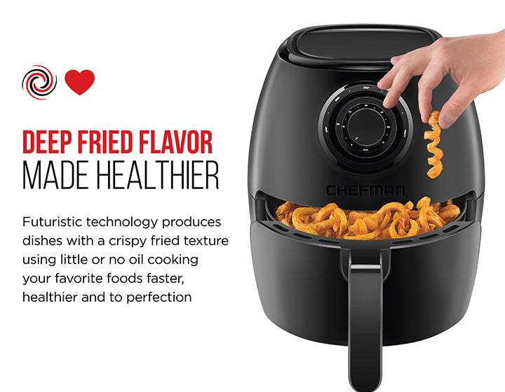 Duronic Air Fryer AF34, 2-in-1 Air Fryer Set with 1 x 10L Large Drawer and  2 x.5L Twin Drawers, No Oil Dual Zone Family Sized Cooker, Touch Screen