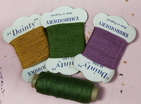 Vintage embroidery threads