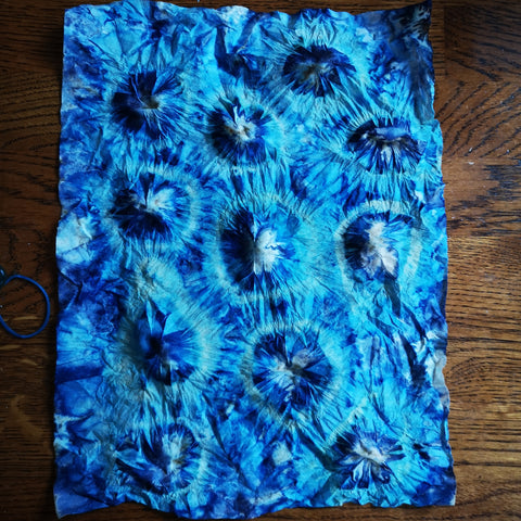 rinsed tie dye paper